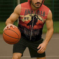 Rodeo Cowboy Sleeveless Zip Hoodie Amarillo By Morning - Wonder Print Shop