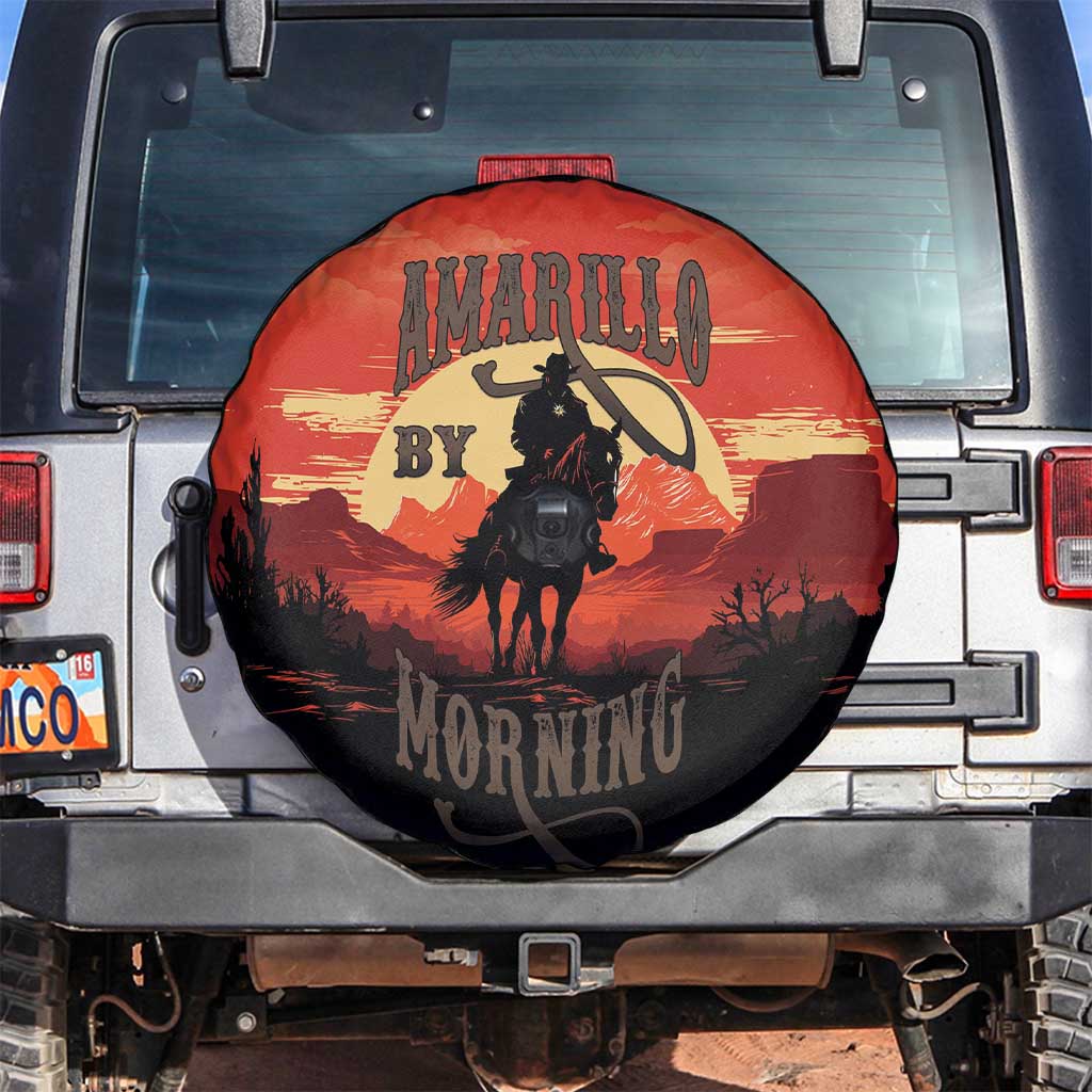 Rodeo Cowboy Spare Tire Cover Amarillo By Morning - Wonder Print Shop
