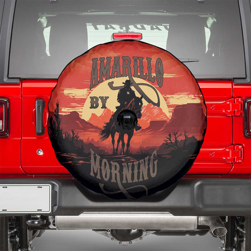 Rodeo Cowboy Spare Tire Cover Amarillo By Morning - Wonder Print Shop