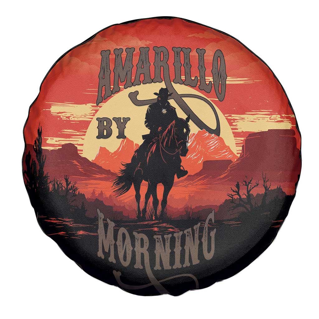 Rodeo Cowboy Spare Tire Cover Amarillo By Morning - Wonder Print Shop