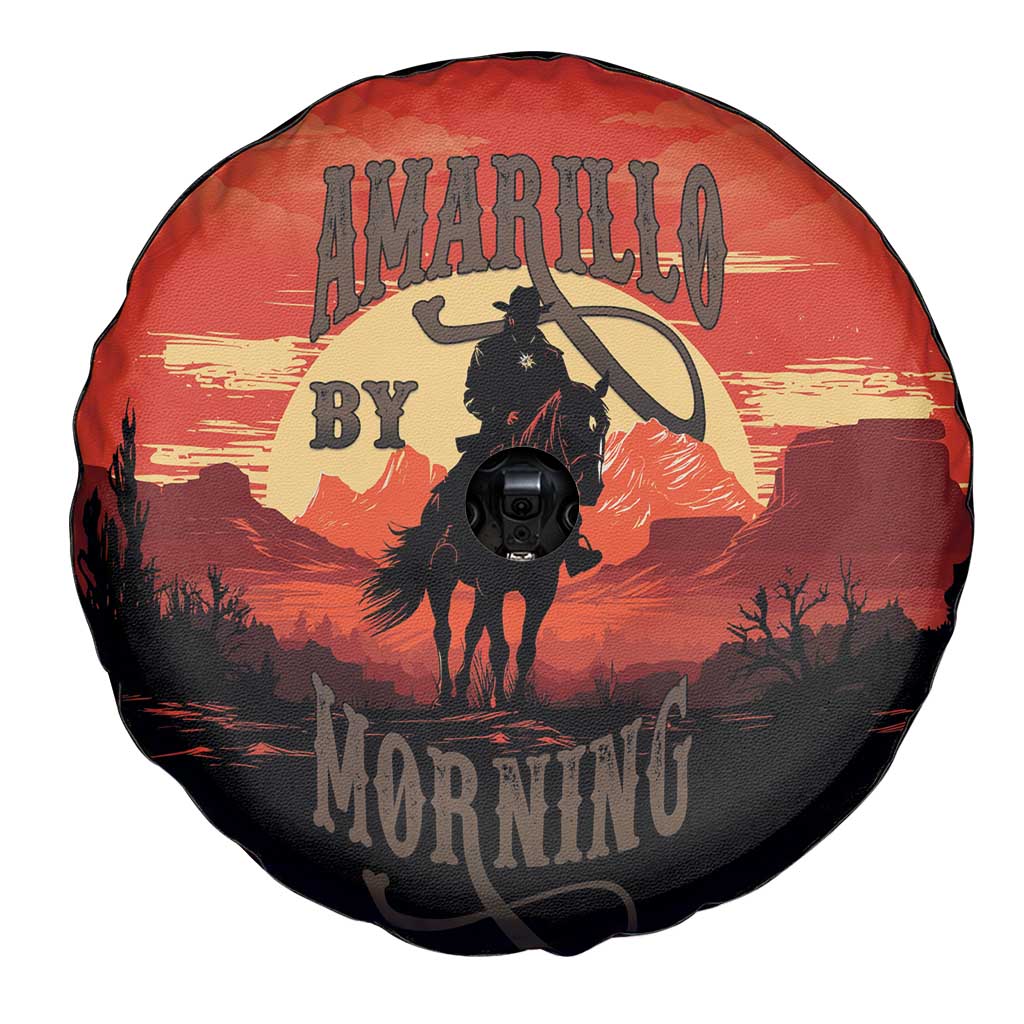Rodeo Cowboy Spare Tire Cover Amarillo By Morning - Wonder Print Shop