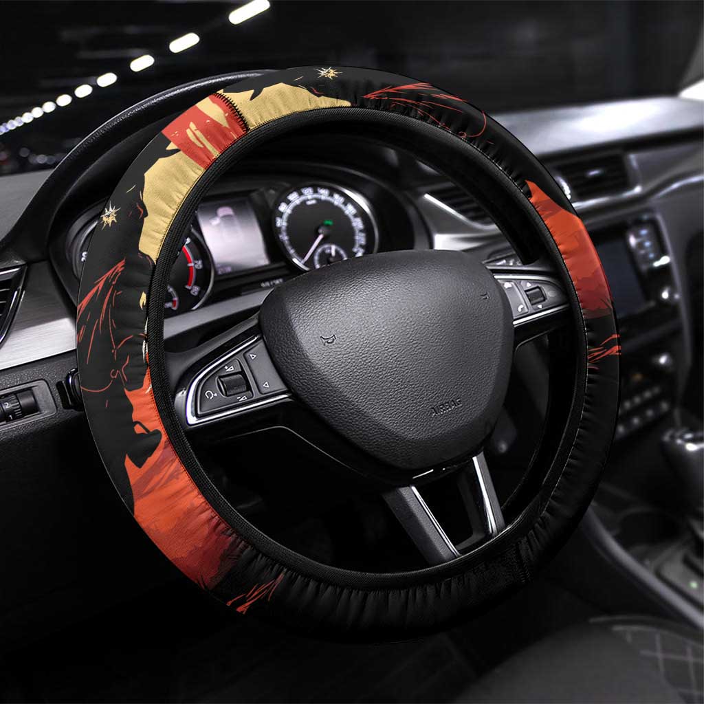Rodeo Cowboy Steering Wheel Cover Amarillo By Morning - Wonder Print Shop