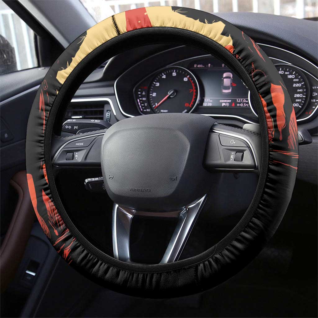 Rodeo Cowboy Steering Wheel Cover Amarillo By Morning - Wonder Print Shop