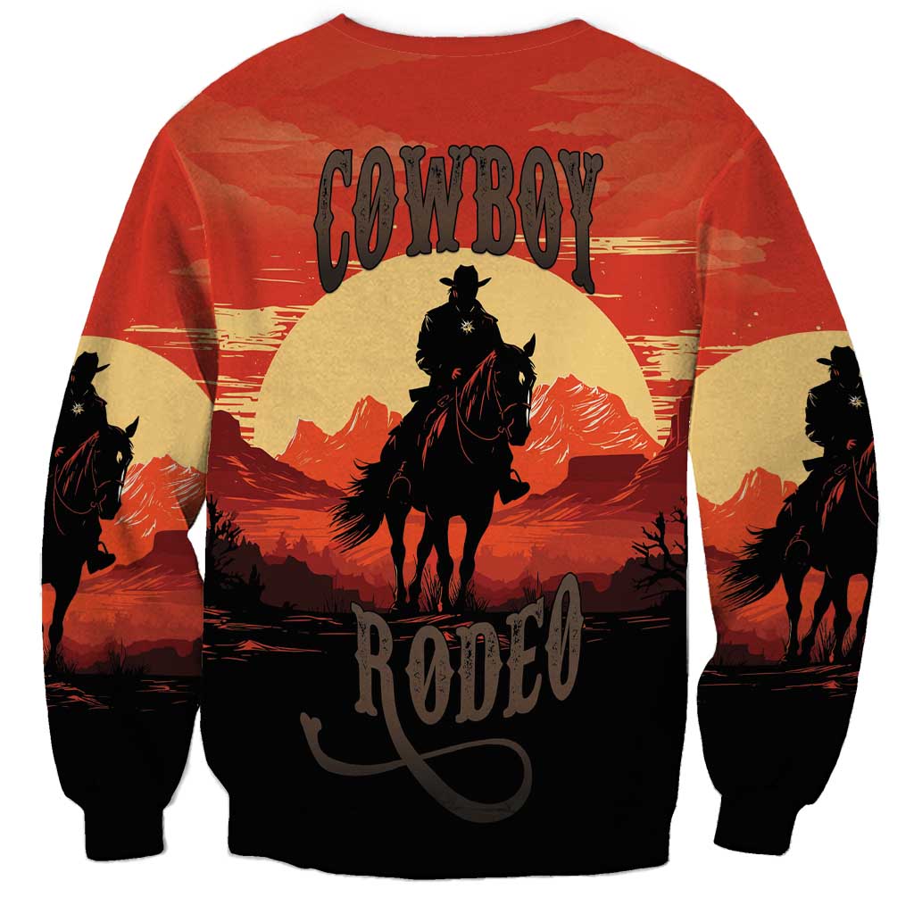 Rodeo Cowboy Sweatshirt Amarillo By Morning - Wonder Print Shop