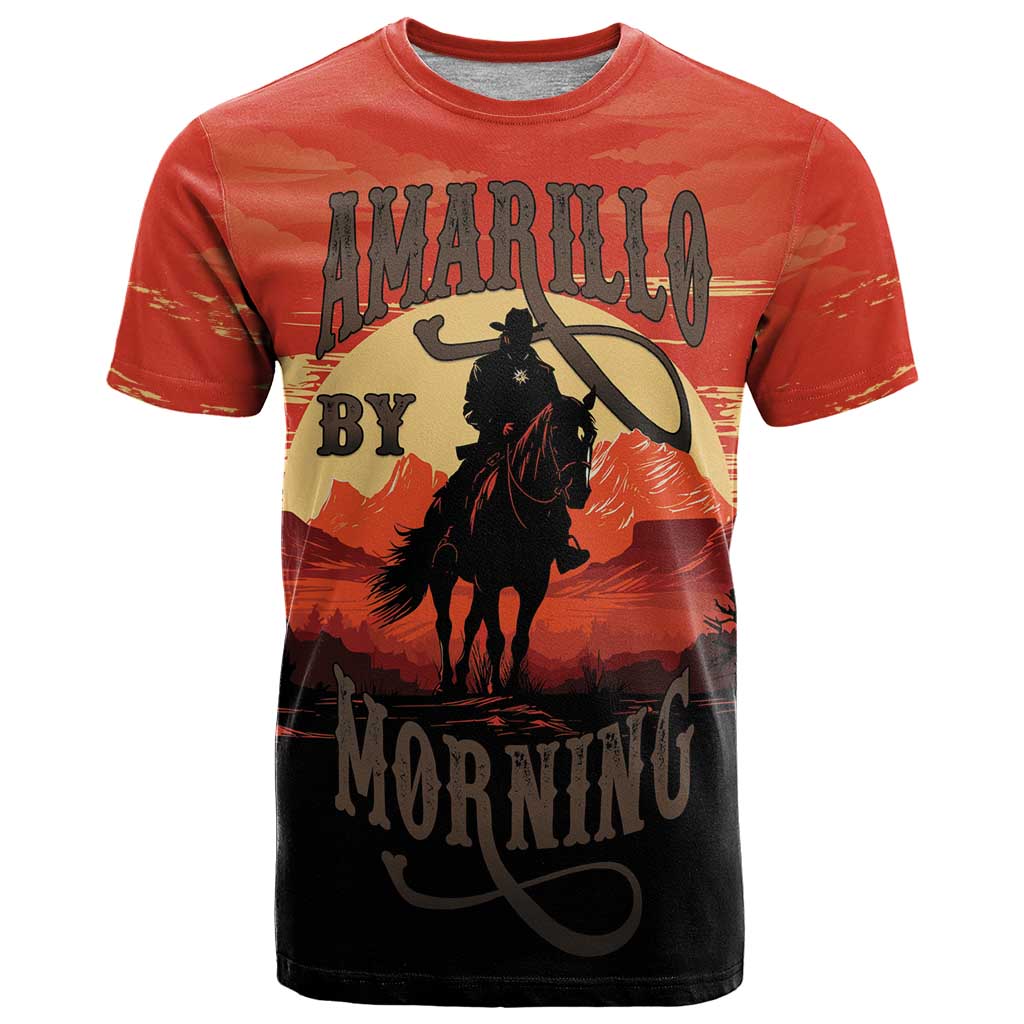 Rodeo Cowboy T Shirt Amarillo By Morning - Wonder Print Shop