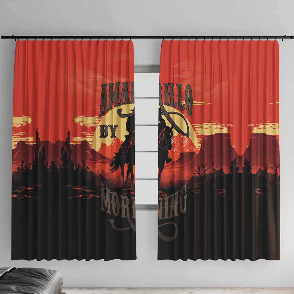 Rodeo Cowboy Window Curtain Amarillo By Morning - Wonder Print Shop