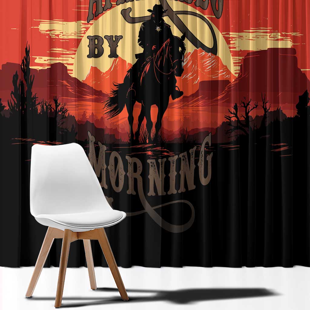 Rodeo Cowboy Window Curtain Amarillo By Morning - Wonder Print Shop