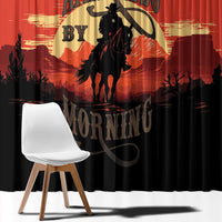 Rodeo Cowboy Window Curtain Amarillo By Morning - Wonder Print Shop