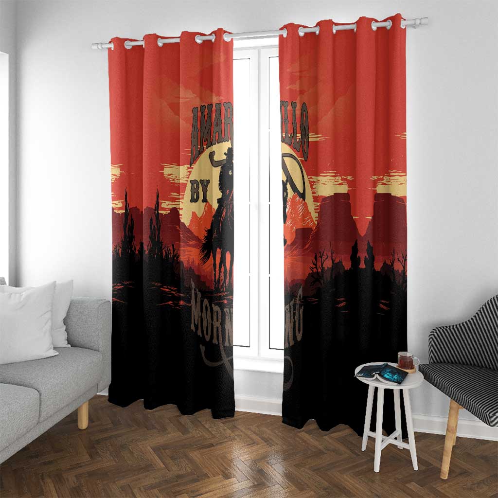 Rodeo Cowboy Window Curtain Amarillo By Morning - Wonder Print Shop