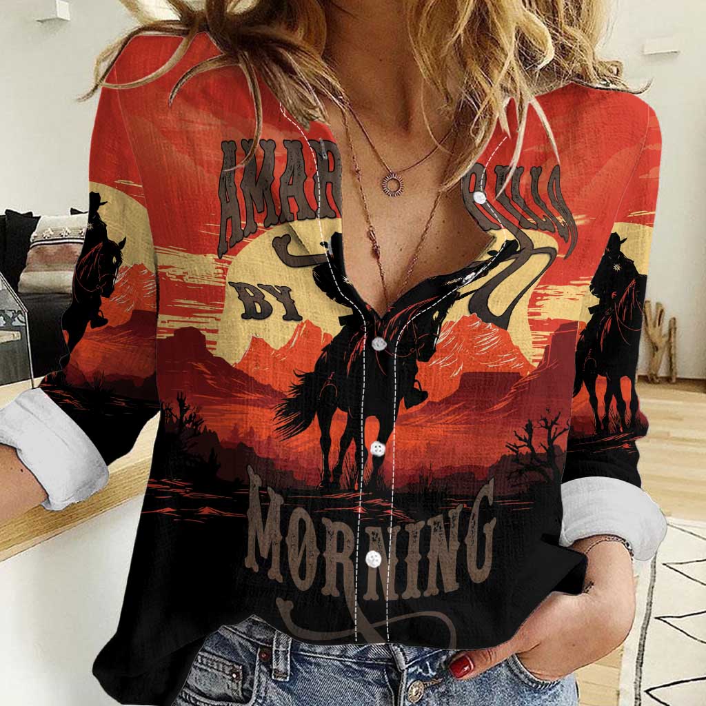 Rodeo Cowboy Women Casual Shirt Amarillo By Morning - Wonder Print Shop