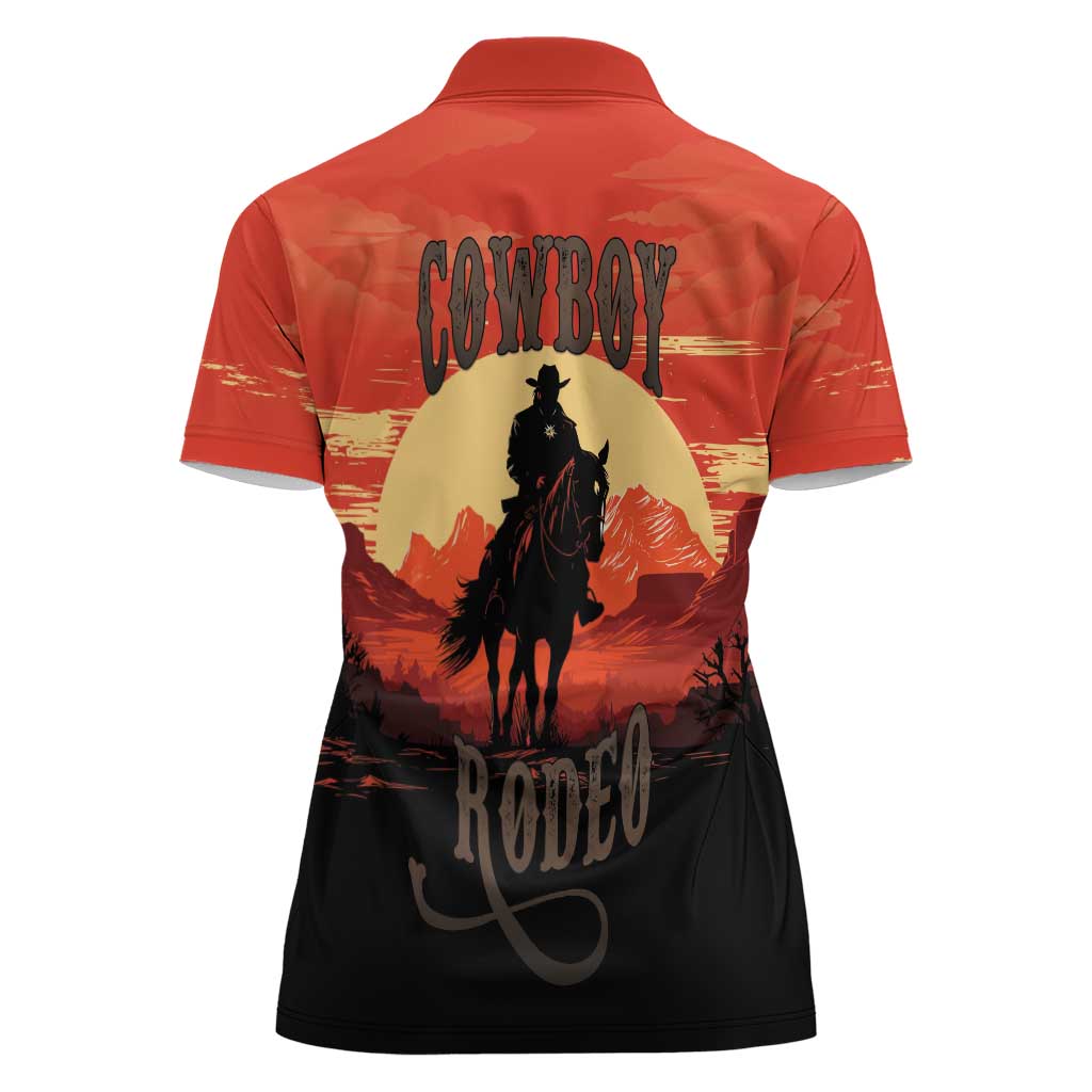 Rodeo Cowboy Women Polo Shirt Amarillo By Morning - Wonder Print Shop