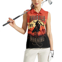 Rodeo Cowboy Women Sleeveless Polo Shirt Amarillo By Morning - Wonder Print Shop