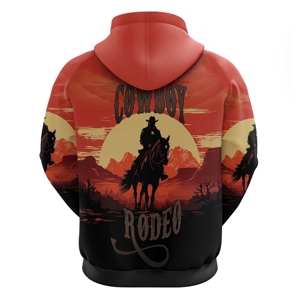 Rodeo Cowboy Zip Hoodie Amarillo By Morning - Wonder Print Shop