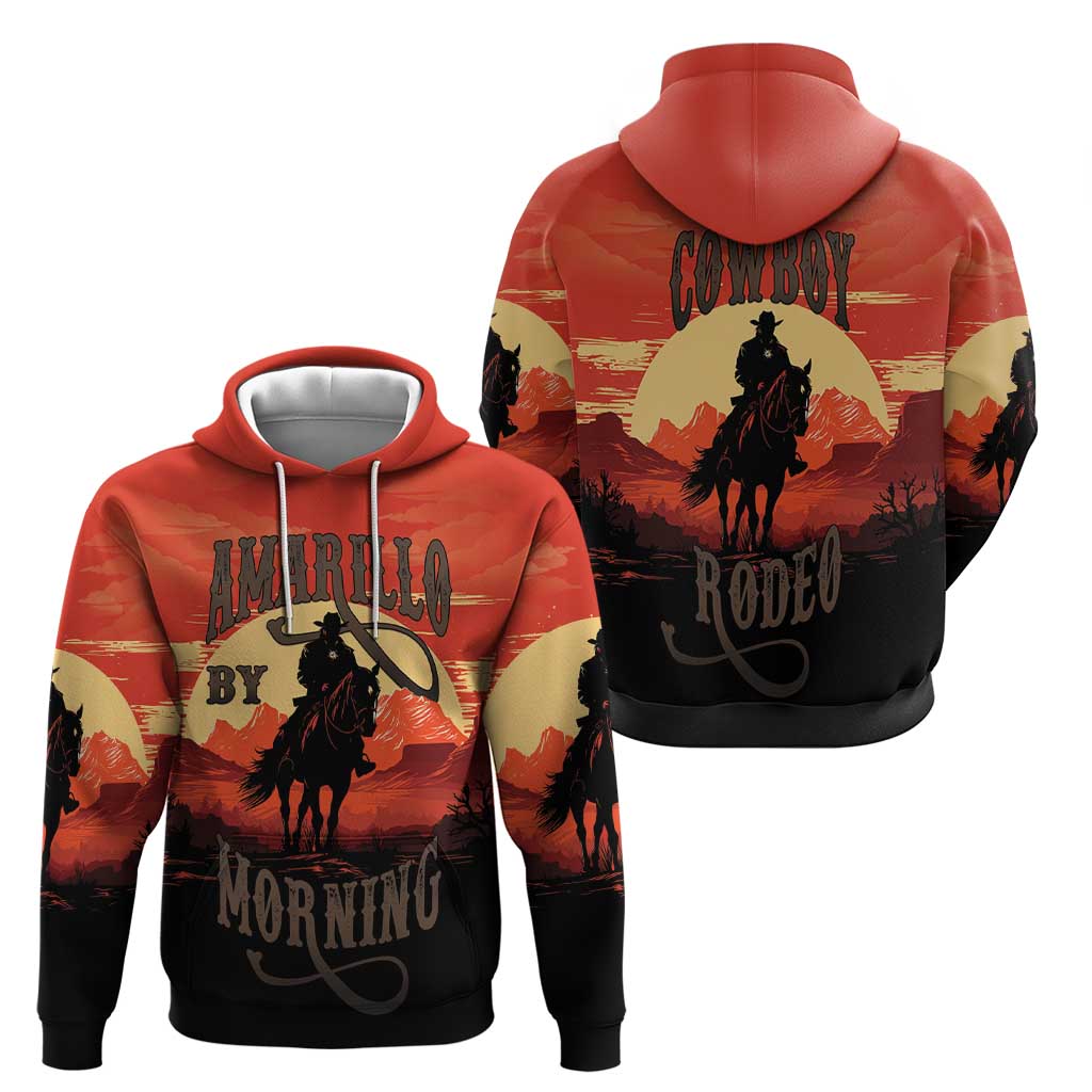 Rodeo Cowboy Zip Hoodie Amarillo By Morning - Wonder Print Shop