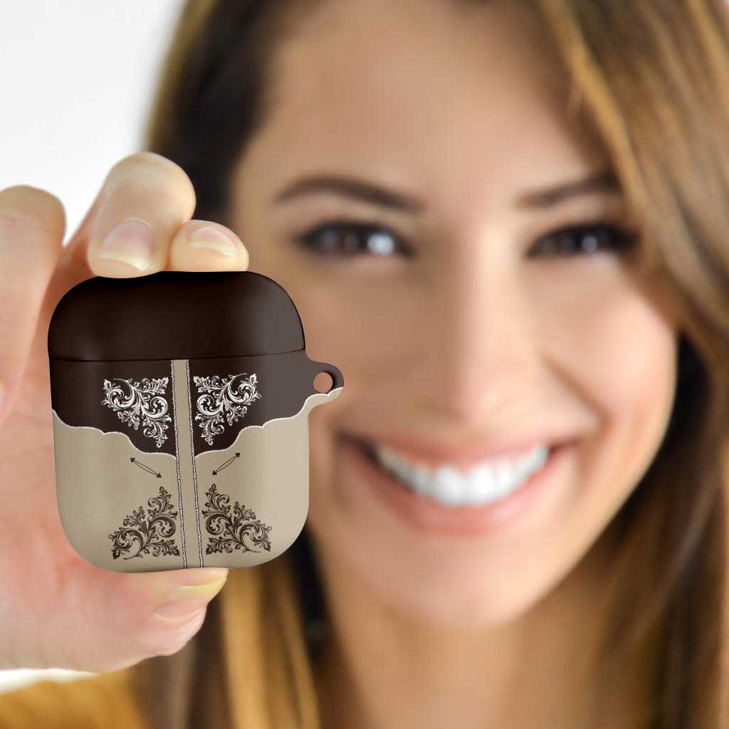 Vintage Western Cowboy AirPods Case Brown Version - Wonder Print Shop