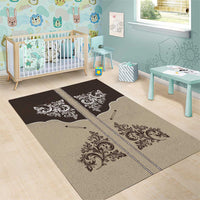 Vintage Western Cowboy Area Rug Brown Version - Wonder Print Shop