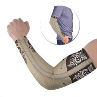 Vintage Western Cowboy Arm Sleeves Brown Version - Wonder Print Shop