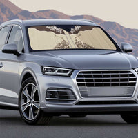 Vintage Western Cowboy Auto Sun Shade Brown Version - Wonder Print Shop