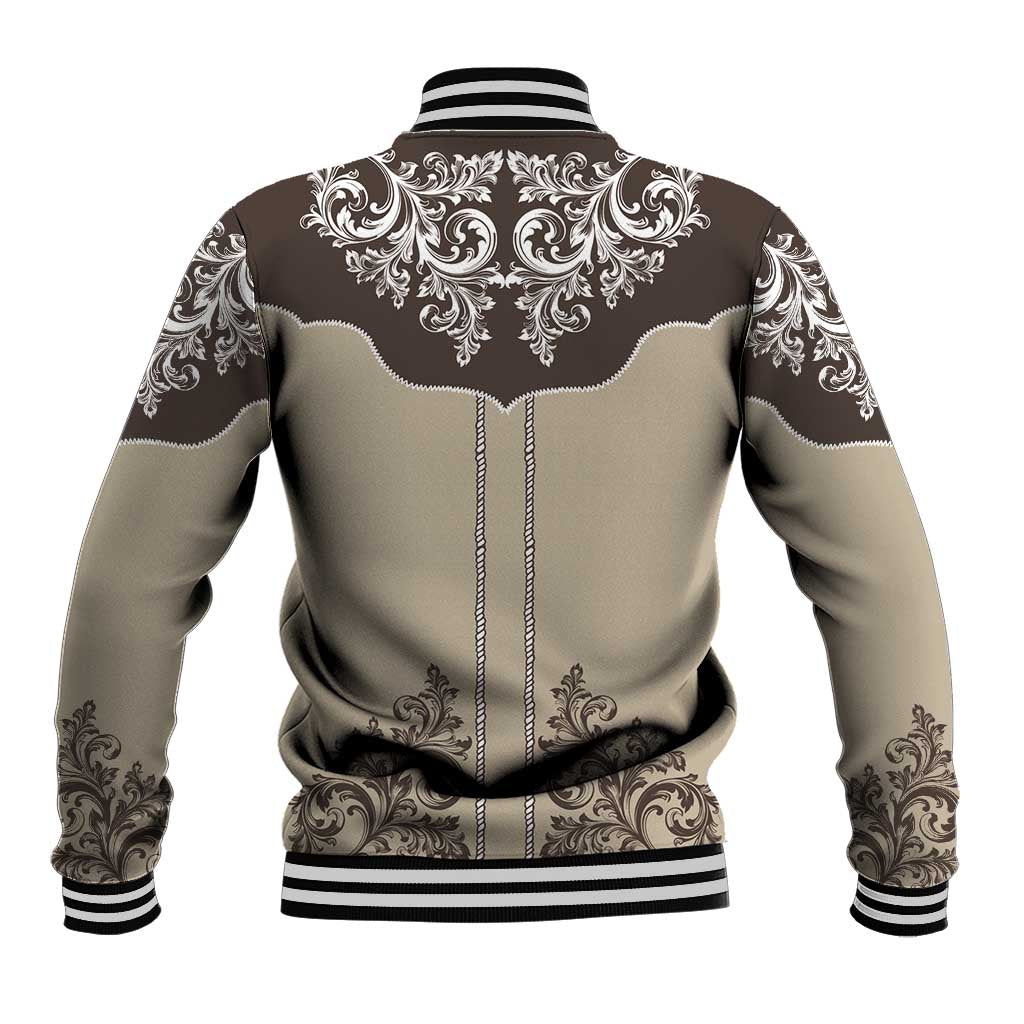 Vintage Western Cowboy Baseball Jacket Brown Version - Wonder Print Shop
