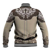 Vintage Western Cowboy Baseball Jacket Brown Version - Wonder Print Shop