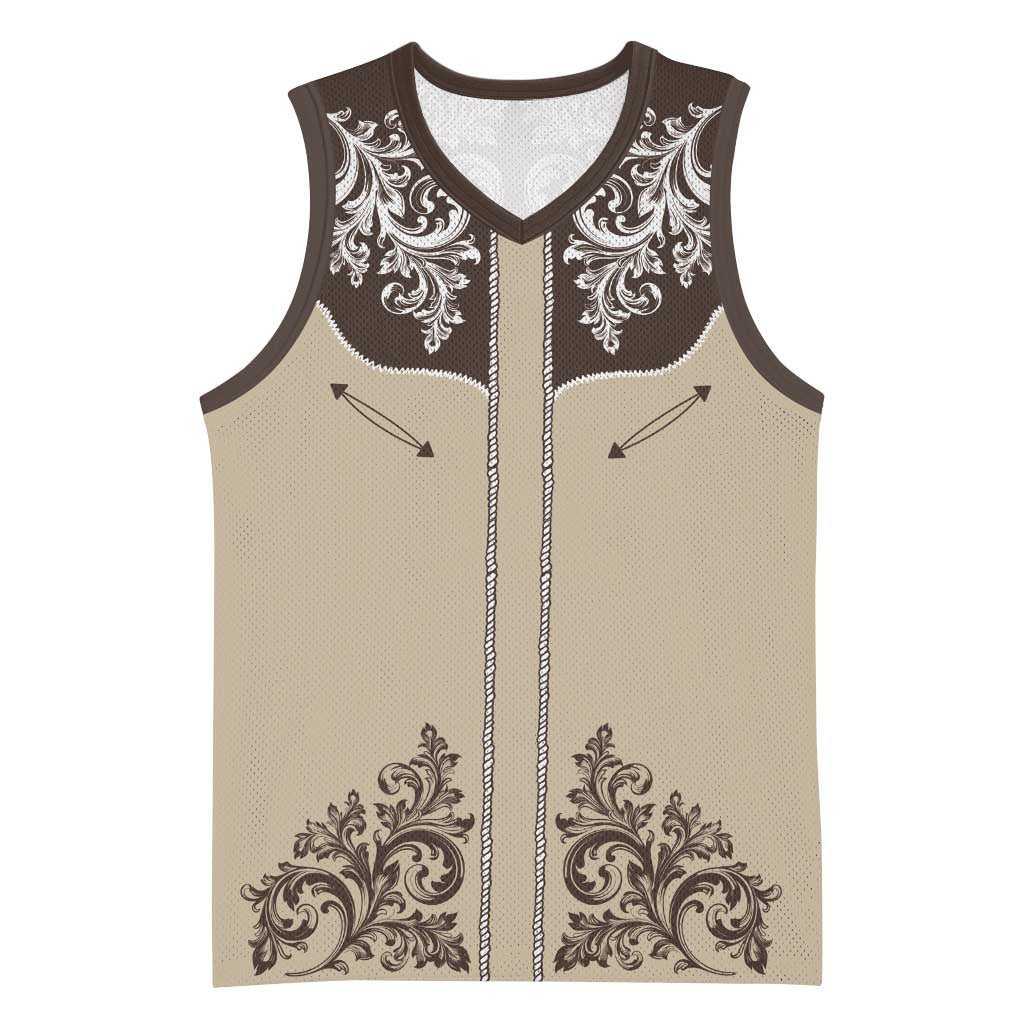 Vintage Western Cowboy Basketball Jersey Brown Version - Wonder Print Shop