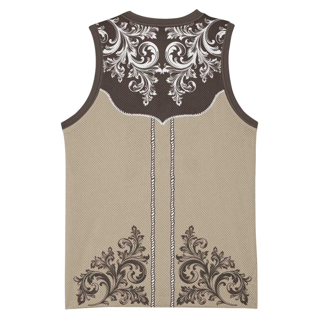 Vintage Western Cowboy Basketball Jersey Brown Version - Wonder Print Shop