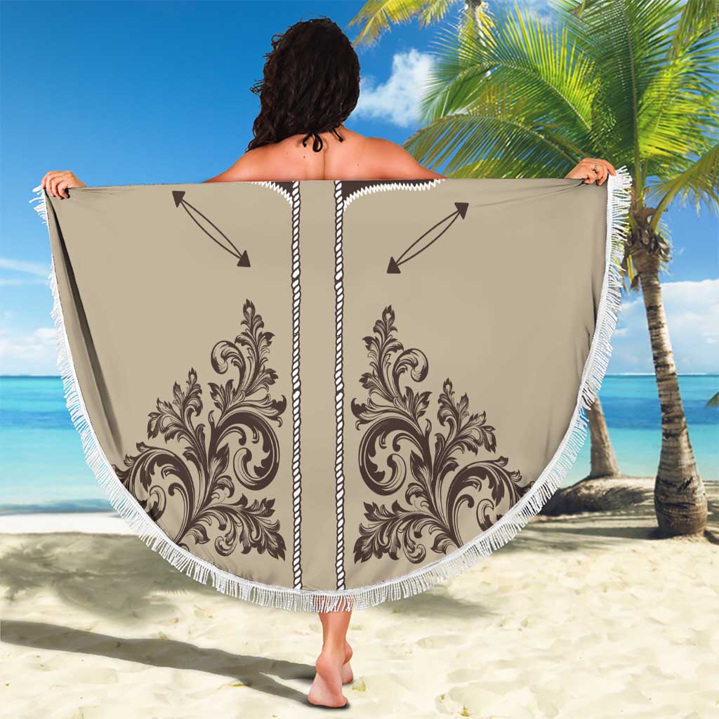 Vintage Western Cowboy Beach Blanket Brown Version - Wonder Print Shop