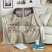 Vintage Western Cowboy Blanket Brown Version - Wonder Print Shop