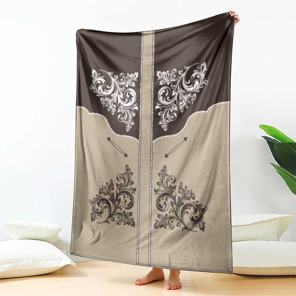 Vintage Western Cowboy Blanket Brown Version - Wonder Print Shop