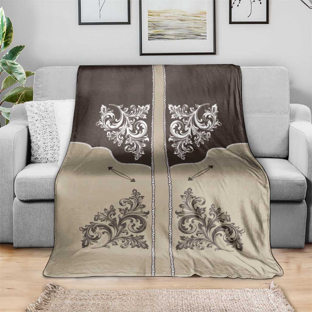 Vintage Western Cowboy Blanket Brown Version - Wonder Print Shop