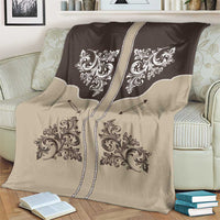 Vintage Western Cowboy Blanket Brown Version - Wonder Print Shop