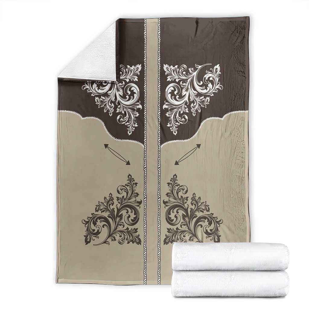 Vintage Western Cowboy Blanket Brown Version - Wonder Print Shop