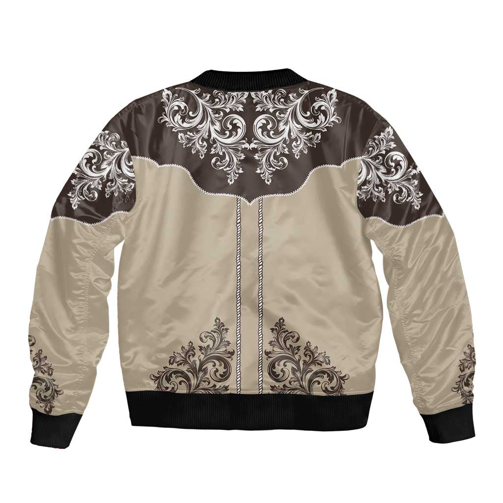 Vintage Western Cowboy Bomber Jacket Brown Version - Wonder Print Shop