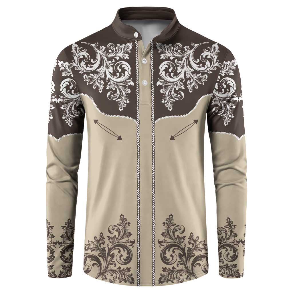 Vintage Western Cowboy Button Sweatshirt Brown Version - Wonder Print Shop