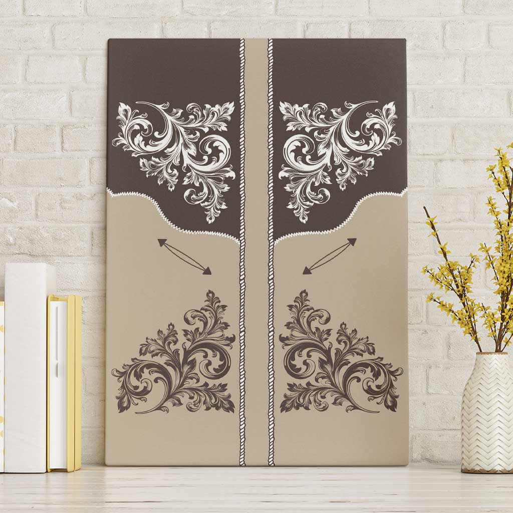 Vintage Western Cowboy Canvas Wall Art Brown Version - Wonder Print Shop