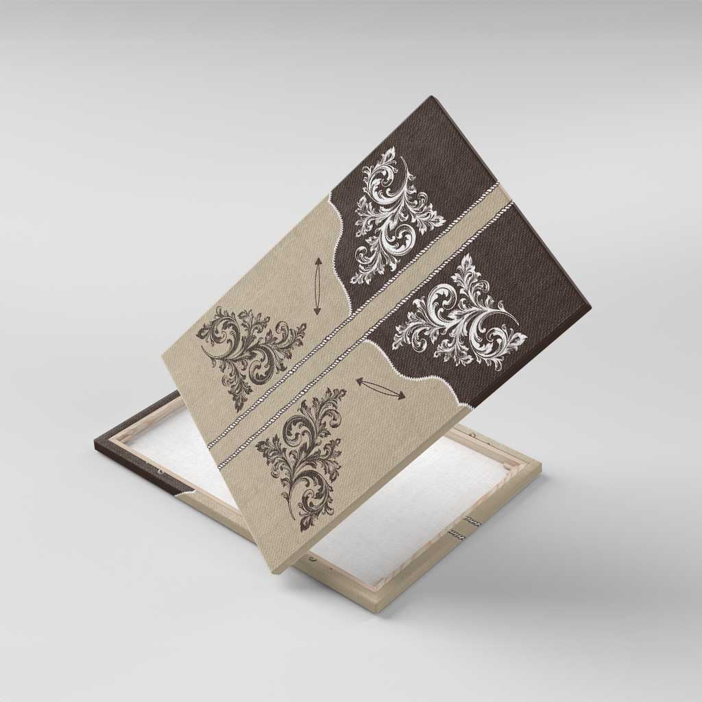 Vintage Western Cowboy Canvas Wall Art Brown Version - Wonder Print Shop