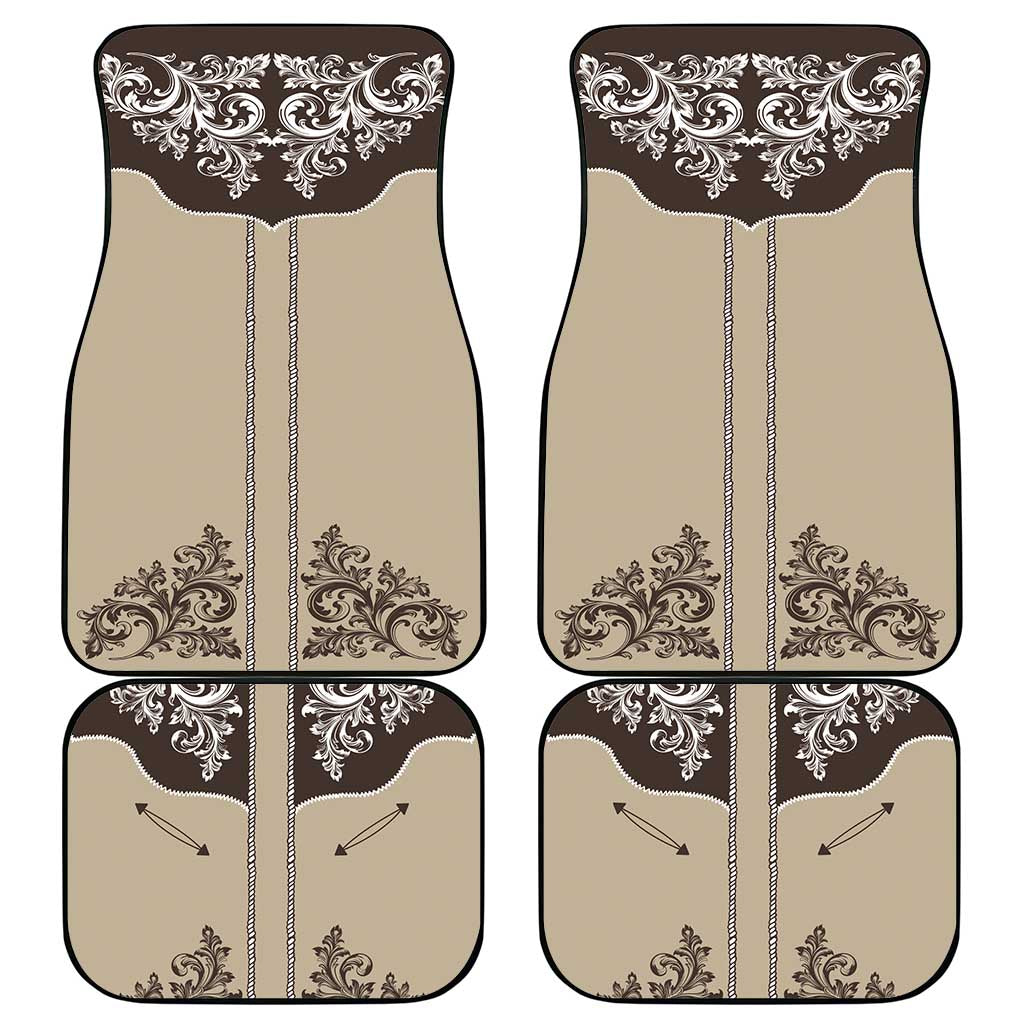 Vintage Western Cowboy Car Mats Brown Version - Wonder Print Shop