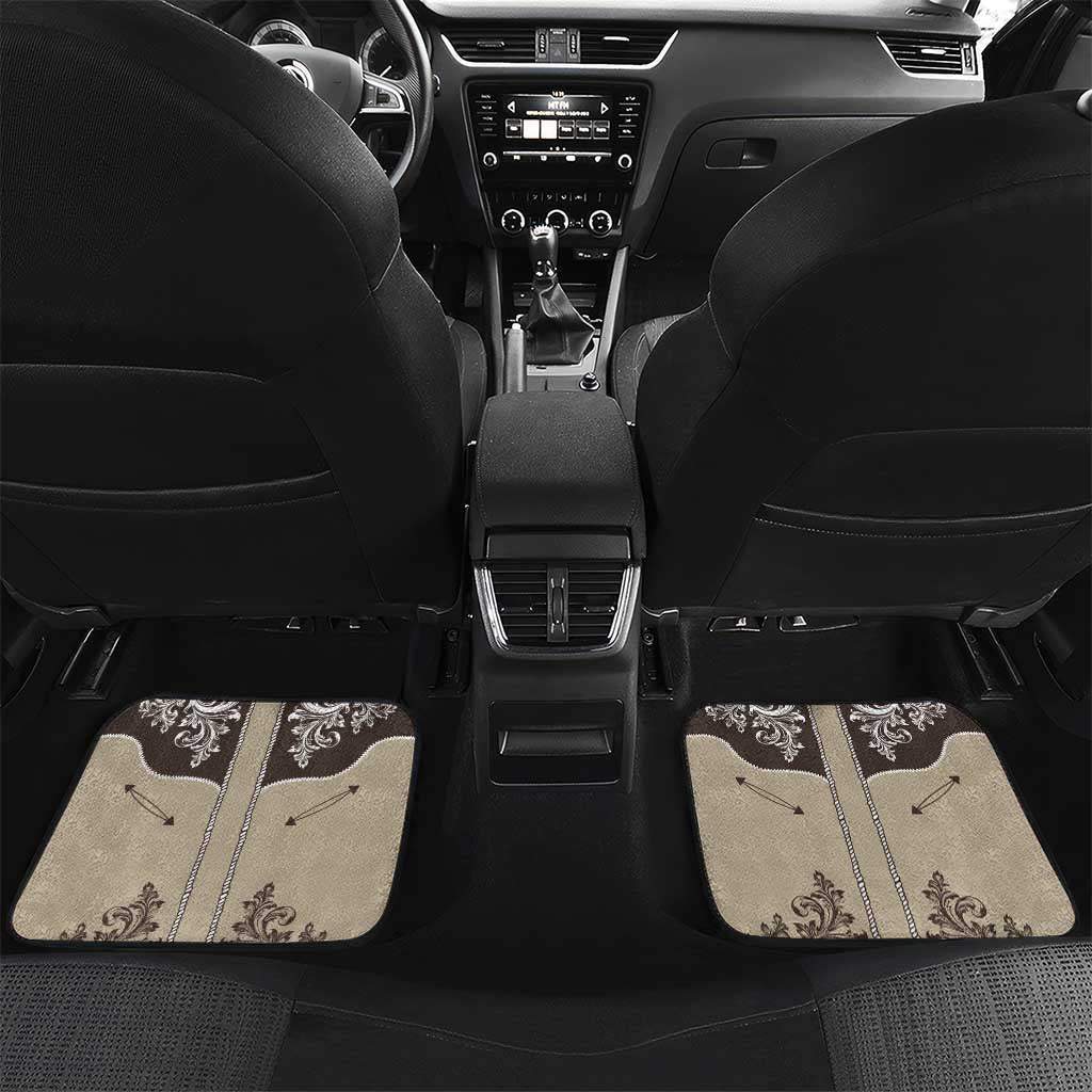 Vintage Western Cowboy Car Mats Brown Version - Wonder Print Shop