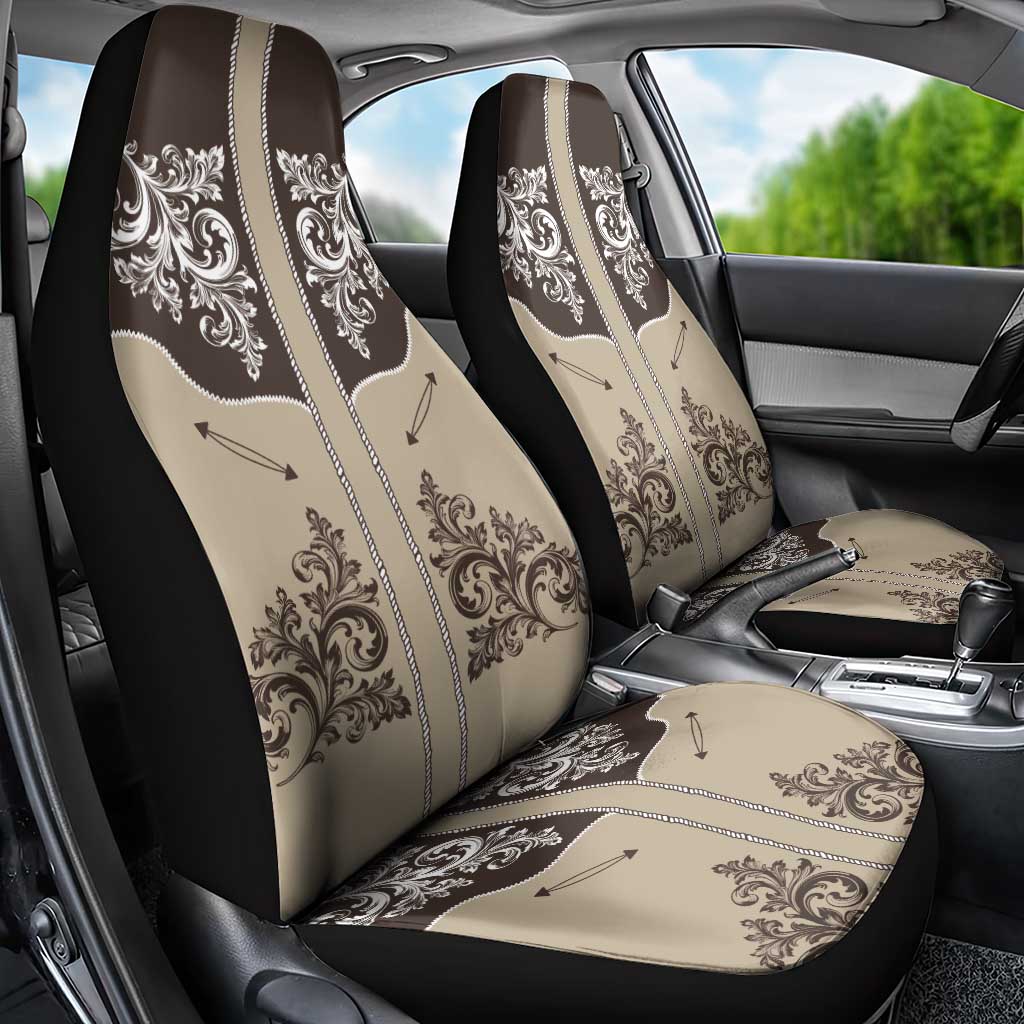 Vintage Western Cowboy Car Seat Cover Brown Version - Wonder Print Shop