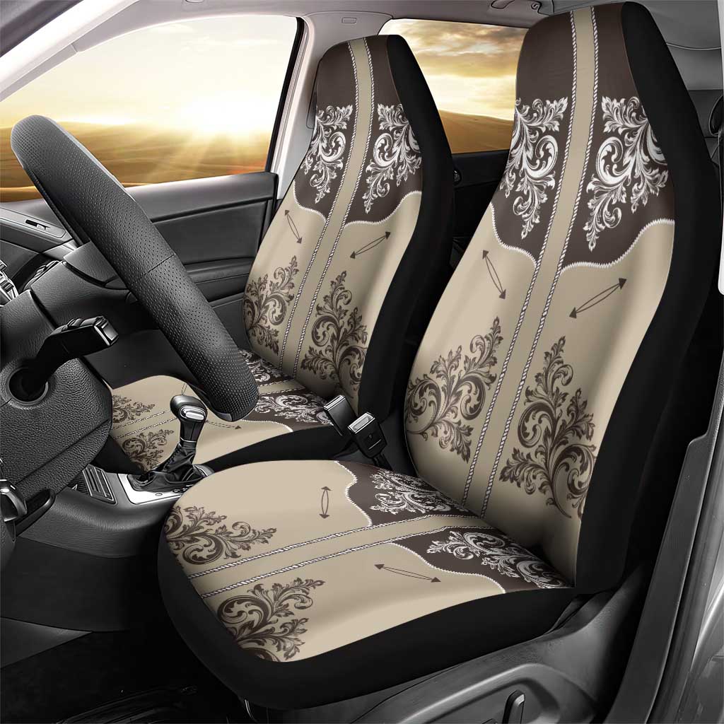 Vintage Western Cowboy Car Seat Cover Brown Version - Wonder Print Shop