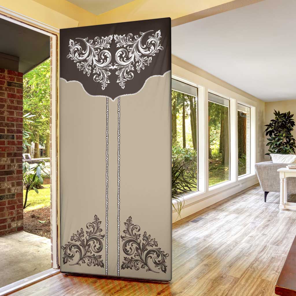 Vintage Western Cowboy Door Cover Brown Version - Wonder Print Shop