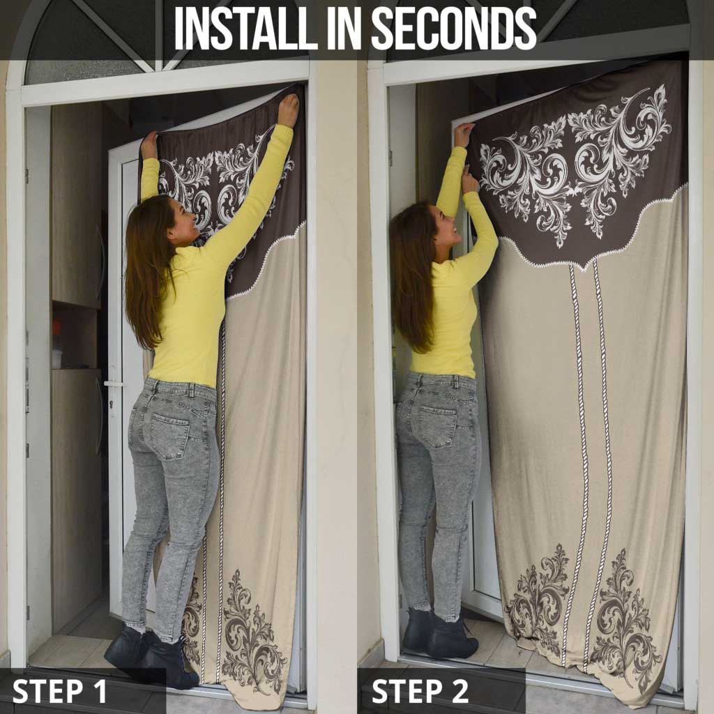 Vintage Western Cowboy Door Cover Brown Version - Wonder Print Shop