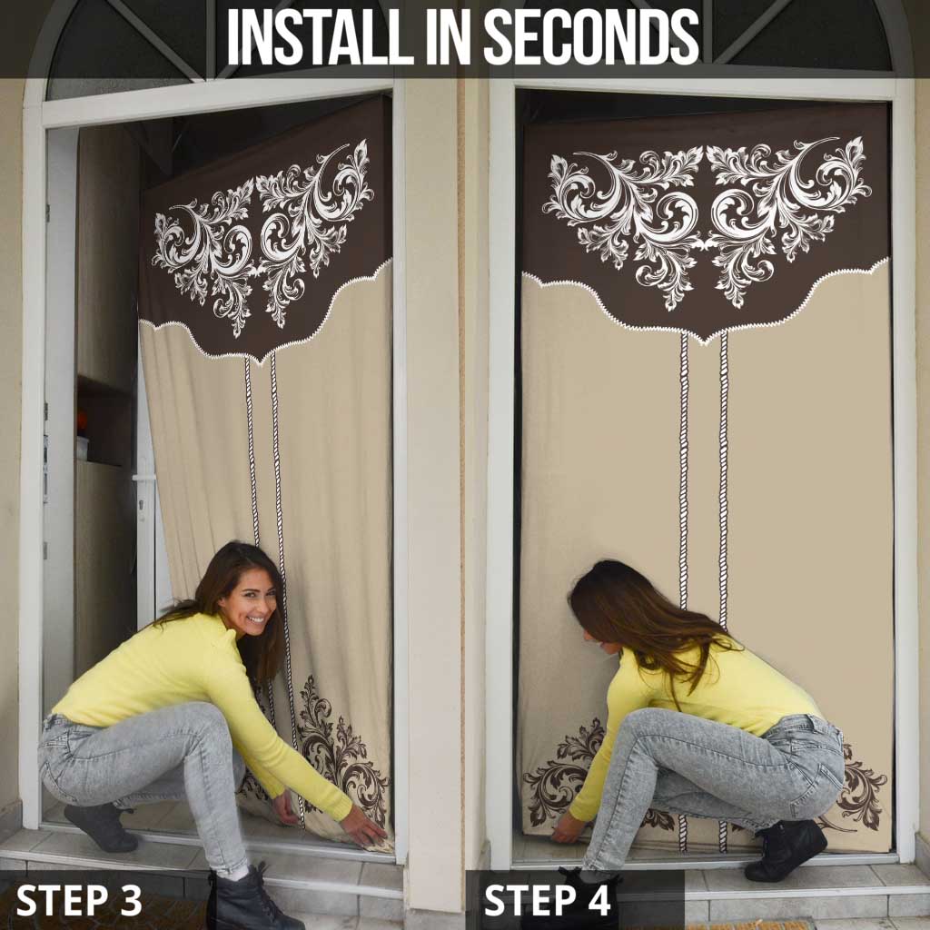 Vintage Western Cowboy Door Cover Brown Version - Wonder Print Shop