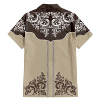 Vintage Western Cowboy Family Matching Long Sleeve Bodycon Dress and Hawaiian Shirt Brown Version - Wonder Print Shop