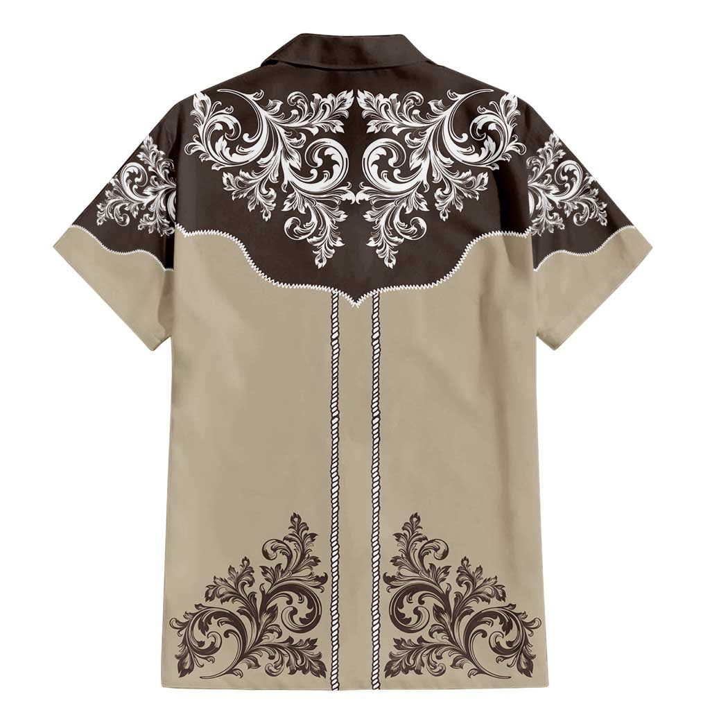 Vintage Western Cowboy Family Matching Mermaid Dress and Hawaiian Shirt Brown Version - Wonder Print Shop