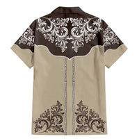 Vintage Western Cowboy Family Matching Mermaid Dress and Hawaiian Shirt Brown Version - Wonder Print Shop