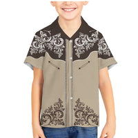 Vintage Western Cowboy Family Matching Mermaid Dress and Hawaiian Shirt Brown Version - Wonder Print Shop