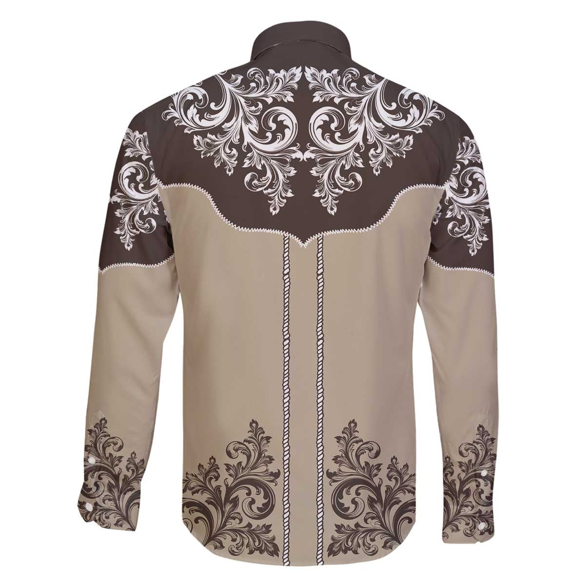 Vintage Western Cowboy Family Matching Off The Shoulder Long Sleeve Dress and Hawaiian Shirt Brown Version - Wonder Print Shop