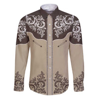 Vintage Western Cowboy Family Matching Puletasi and Hawaiian Shirt Brown Version - Wonder Print Shop