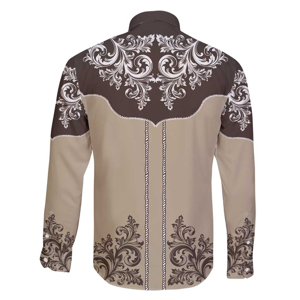 Vintage Western Cowboy Family Matching Short Sleeve Bodycon Dress and Hawaiian Shirt Brown Version - Wonder Print Shop